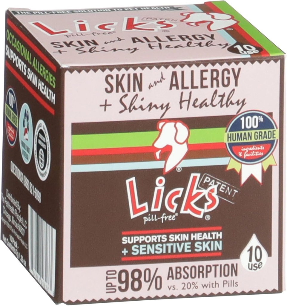 Licks - Hud og allergi for hunder - LiquiPaks - 10 Bruk