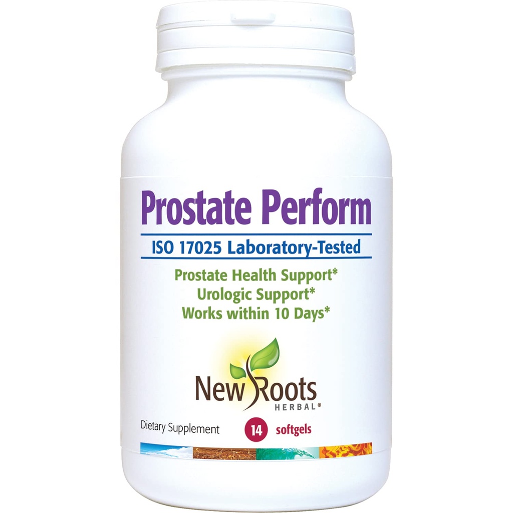 New Roots HERBAL Prostata Supplement så Palmetto ® 16 Herbals: Plantesteroler, Rye Blomster, Borageolje, Cranberry, Olive Olje, Sink, Selenium (14 Softgels) for urin helse
