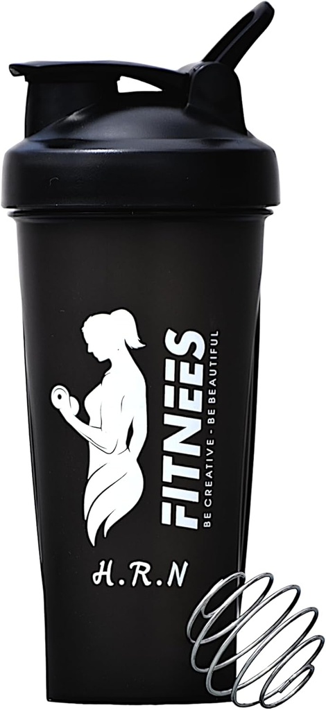 H.R.N 20 Ounce Protein Shaker flaske for kvinner, Protein Shaker flaske, Shaker flaske perfekt for pre og post trening, Shaker Cup For Protein Drink, Cocktail Shaker Cup.