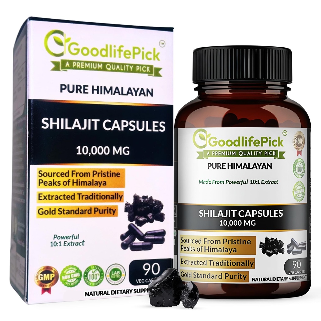 Ren Himalayan Shilajit Kapsler. Maksimal styrke naturlig Shilajit rik på spor Mineral & Fulvic Acid. Høy høyde Sourcing. Vegan NonGMO 90ct. Utpakket Tradisjonelt Ingen Stearate Ingen Rice Flor