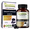 Ren Himalayan Shilajit Kapsler. Maksimal styrke naturlig Shilajit rik på spor Mineral & Fulvic Acid. Høy høyde Sourcing. Vegan NonGMO 90ct. Utpakket Tradisjonelt Ingen Stearate Ingen Rice Flor