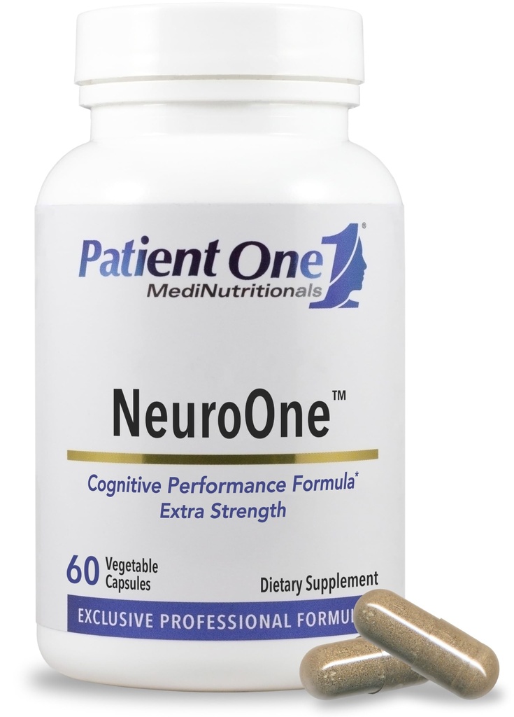 Pasienten én nevroOne | Supplement til støtteminne, kognisjon, humør og fokus * | med Citicolin, Acetyl-L-karnitin, Gingko og mer | 60 kapsler