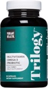 Vibrant Helse, Trilogi, Probiotisk Multivitamin med en essensiell blanding av Omega-3, vitamin A, B12, C, D3, E, Selenium, Magnesium & Zinc, 30 Serveringer