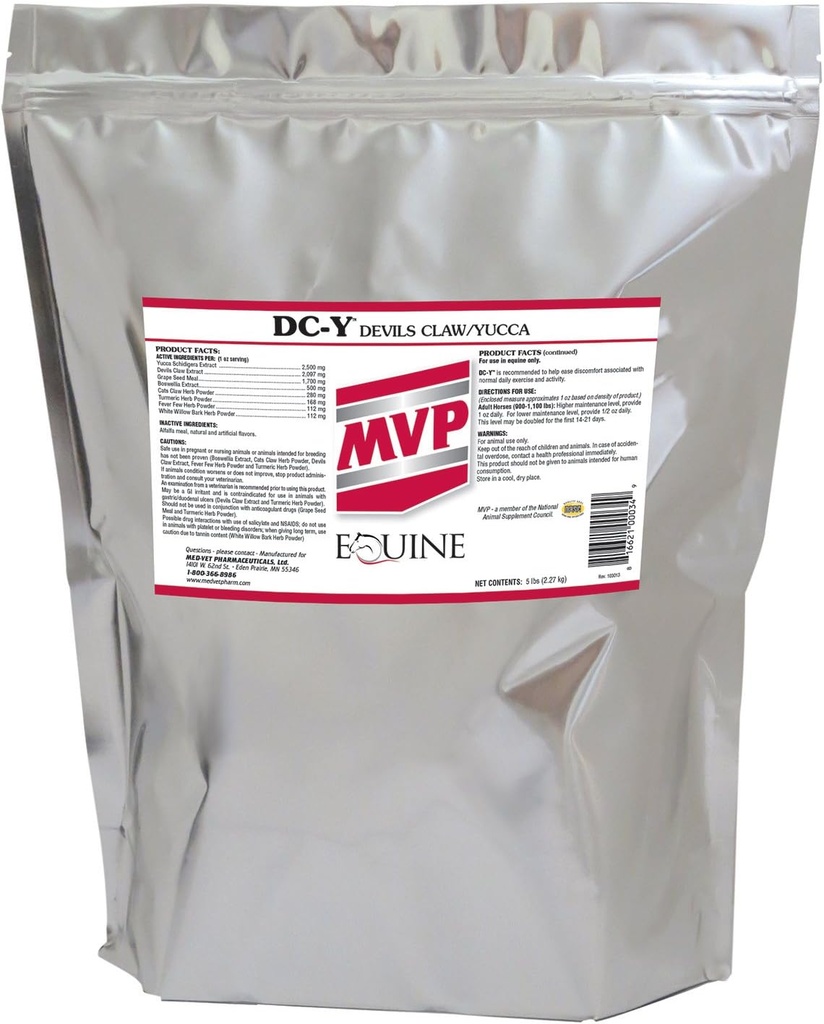 MVP DC-Y (5lb) Hjelp i å minimere akser og tenderness forbundet med hver dag aktiviteter i hester...