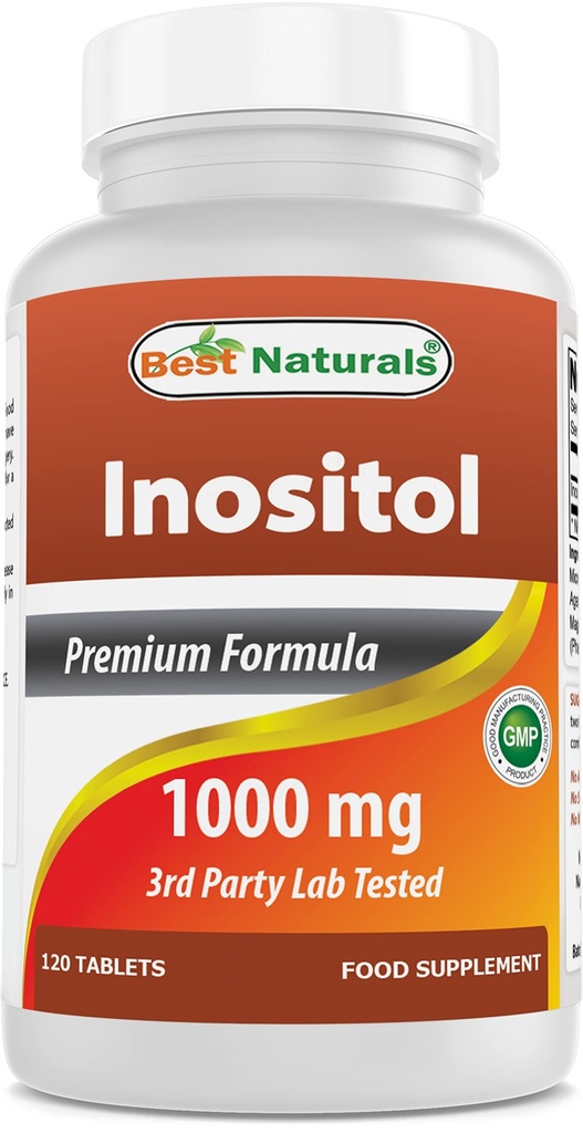 Best Naturals Inositol 1000mg 120 tabletter - også kalt vitamin B8