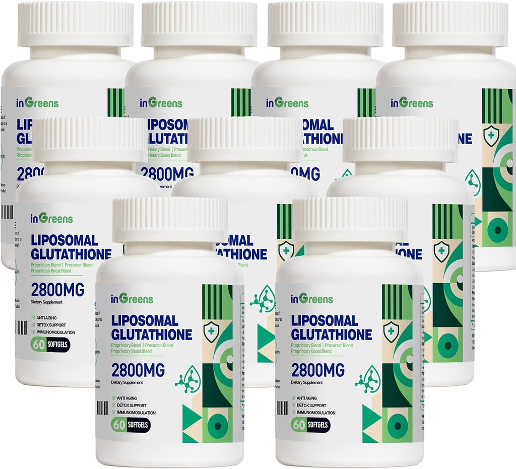2800 MG Liposomal Glutation Softgels, Maks absorpsjon, aktiv form L Glutation reduktase, kraftig antioksidant, Helse Aging, 60 Softgels