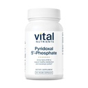 Vitale næringsstoffer Pyridoxal-5 Fosfat | Aktivert vitamin B6 | Metylert B6 for metabolisme, PMS og Menstruell støtte* | høy potens P5P Supplement | Gluten, Dairy, Soya Free | 90 Kapsler