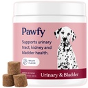 Pawfy Dog UTI Supplement | Cranberry & D-Mannose for Urinal Tract & Bladder Helse | Ideell for eldre hunder | Urinal Tract Infeksjonskontroll | Hundevitaminer og kosttilskudd - 30 Chews