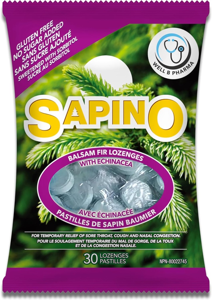 Balsam Fir Lozenger med Echinacea, lys grønn