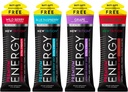 NewTrition® Extra Styrke Energi Shots, 250 mg Koffein energi med vitamin B & Aminosyrer, sukkerfri vitamin energi Shot, null calorie Focus & Stamina Booster, 1,7 fl oz (Pack of 4, 4 Flavors-Mixed-1)