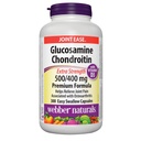 Webber Naturals Glukosamine Chondroitin med vitamin D3, ekstra styrke, 500/400 mg, Premium Formula, 300 Lette svelgekapsler