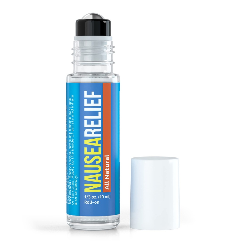 Migrastil Hvals Ease Roll-On (10ml) - Rask hjelp til Queasiness fra Motion Sykedom, Migraines, Chemo, etc. - Cruelty-Free & Vegan. Laget i USA.