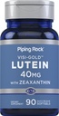 Piping Rock Lutein med Zeaxanthin 40 mg | 90 Softgels | Øye Helse Supplement fra Marigold Extract | Ikke-GMO, Glutenfri