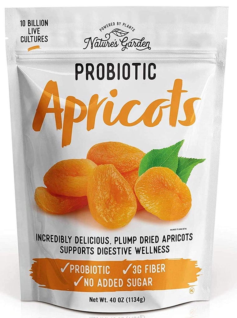 Naturens Hage Probiotiske Aprikoter - Tørket frukt, plumptørket, Glutenfri, Dairy-Free, Vegansk – Bulk 40 Oz Veske (Pack of 1)