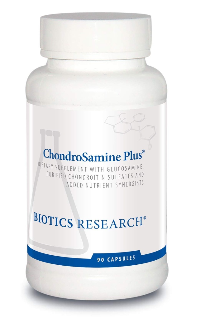 Biotisk forskning ChondroSamin Plus Glukosamin Plus Chondroitin, MSM, Vitaminer og Mineraler, Joint & Connective Vessue Support, Sunn og Ease of Movement. 90 Kapsler