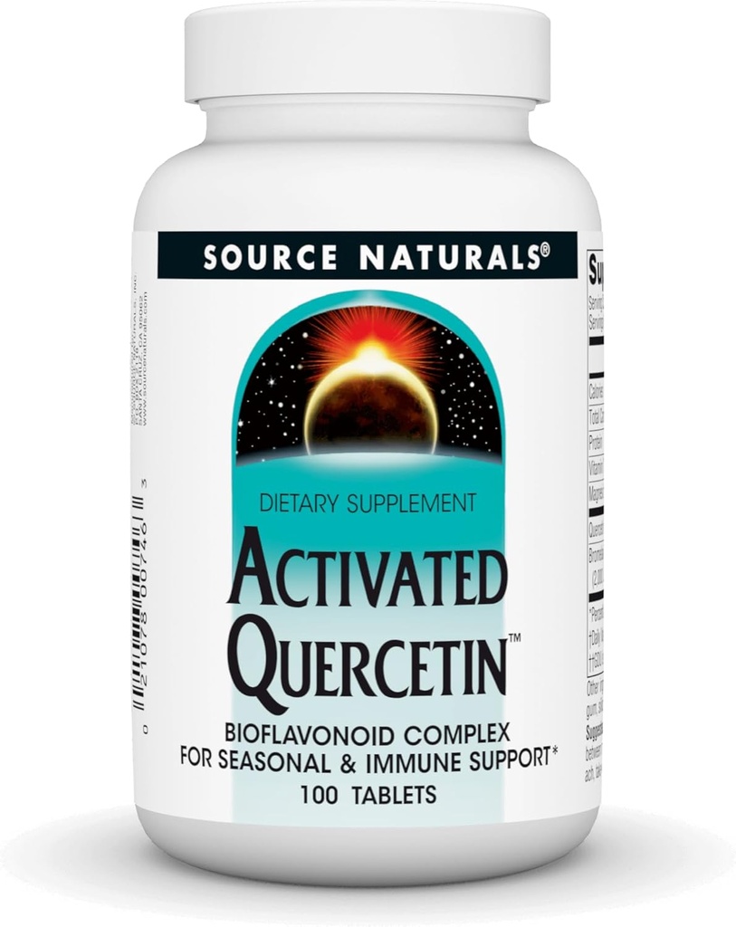 Kilde Naturals Aktivert Quercetin - Plant-Derived Bioflavonoid Complex - Seasonal & Immune Defense - 100 tabletter