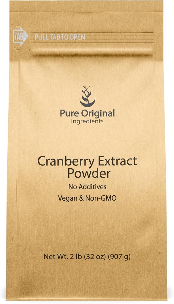 PURE ORIGINALE INGREDIENTS Cranberry ekstrakt, Glutenfri, Herbal Supplement (2 pund)
