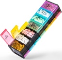 Ekstra store ukentlige piller Organizer 2 ganger om dagen - Betife 7 dagers pille boks, PM piller tilfelle med dobbel lag Jumbo sammenligning for piller, vitamin, fiskeolje, kosttilskudd (Rainbow)