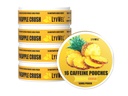 LyvWel 56mg Koffein Energi Pouches – Pineapple – Ren energi og fokus Boost med Guarana – 5-pakker med 16 Pouches Per Can (80 Total Pouches)