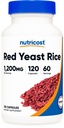 Nutricost Red Yeast Rice 1200mg, 120 kapsler - 60 Serv, Veggie Caps, Ikke-GMO, Glutenfri