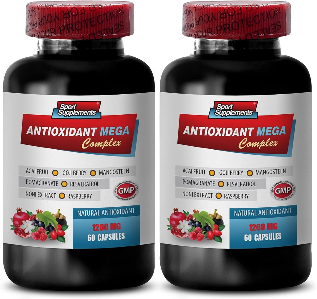antioksidant multivitamin - antioksidant OXIDANT MEGA COMPLEX 1440 MG - Resveratrol kompleks, Acai bær piller, trans-resveratrol, Goji bær piller, Pomegranate ekstrakt kapsler, Mangosteen - 2B 120 kapsler