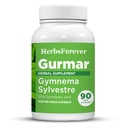 Herbsforever Gurmar Capsules ym Gymnema Sylvestre ekstrakt 7:1 | 90 Vegan Capsules | Ayurvedic Herbal Supplement | Støtter sunn sukkermetabolisme og velvære