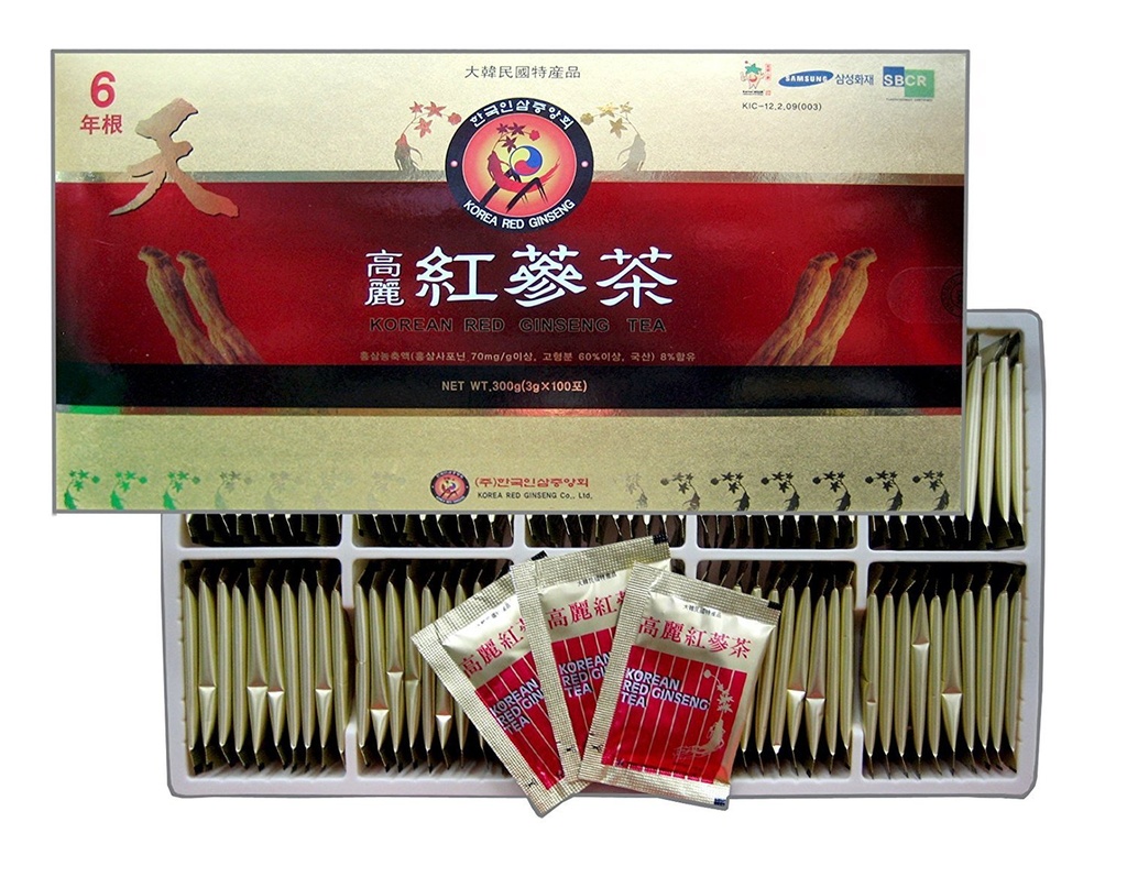 TG153 koreansk rød Ginseng Instant Tea 3g x 100 Sachet, kaffe alternativ, koreansk rød Ginseng rot ekstrakt søt te