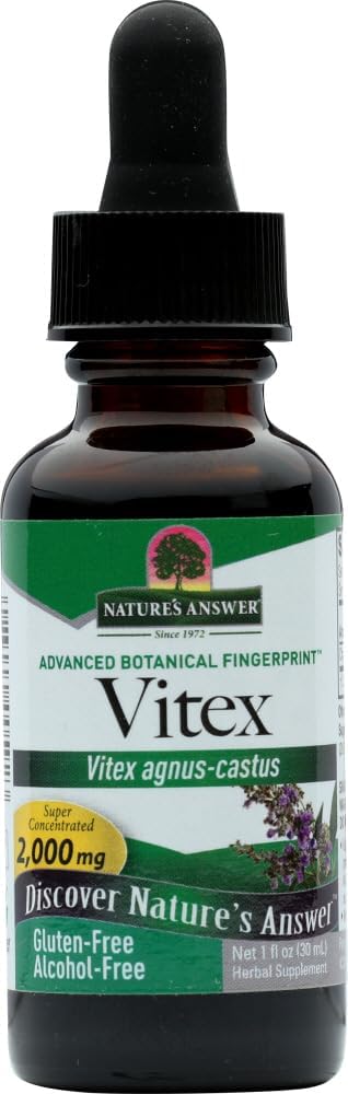 Naturens svar Vitex Berry alkohol Gratis 1 Ounce ( 2 pakke ) | Støtte Kvinne Hormonal Balance | Mensural Support | Menopause & Fertilitet Supplement