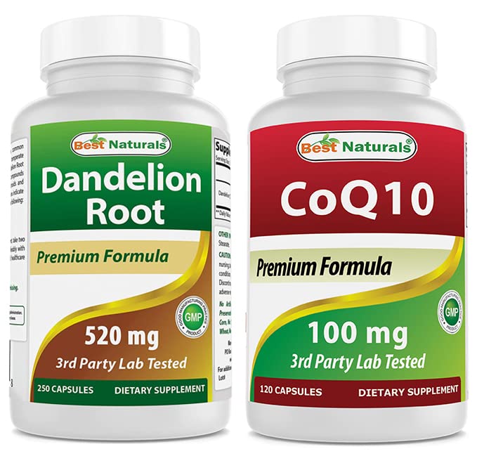 Beste Naturals Dandelion Root 520 mg & COQ10 100 mg