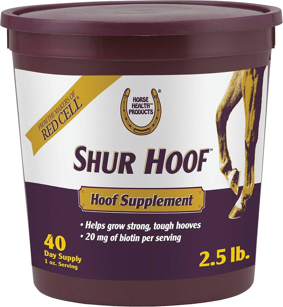 Heste Helse Hoof Hoof Supplement for hester, hjelper vokse sterke, harde Hoves, 2,5 pund, 40 dagers forsyning