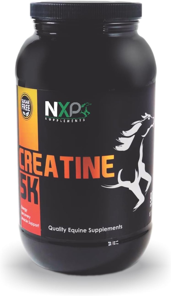 Kreatin 5K - Energi muskel støtte utvinning kraft styrke utholdenhet Stamina kosttilskudd for hester 5 lb (90 Services)