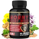 BMVINVOL Horny Goat Weed Capsules med Maca, Ginseng, Tribulus Terrestris, Ashwagandha, Black Pepper - 90 Grev for 3 måneders forsyning