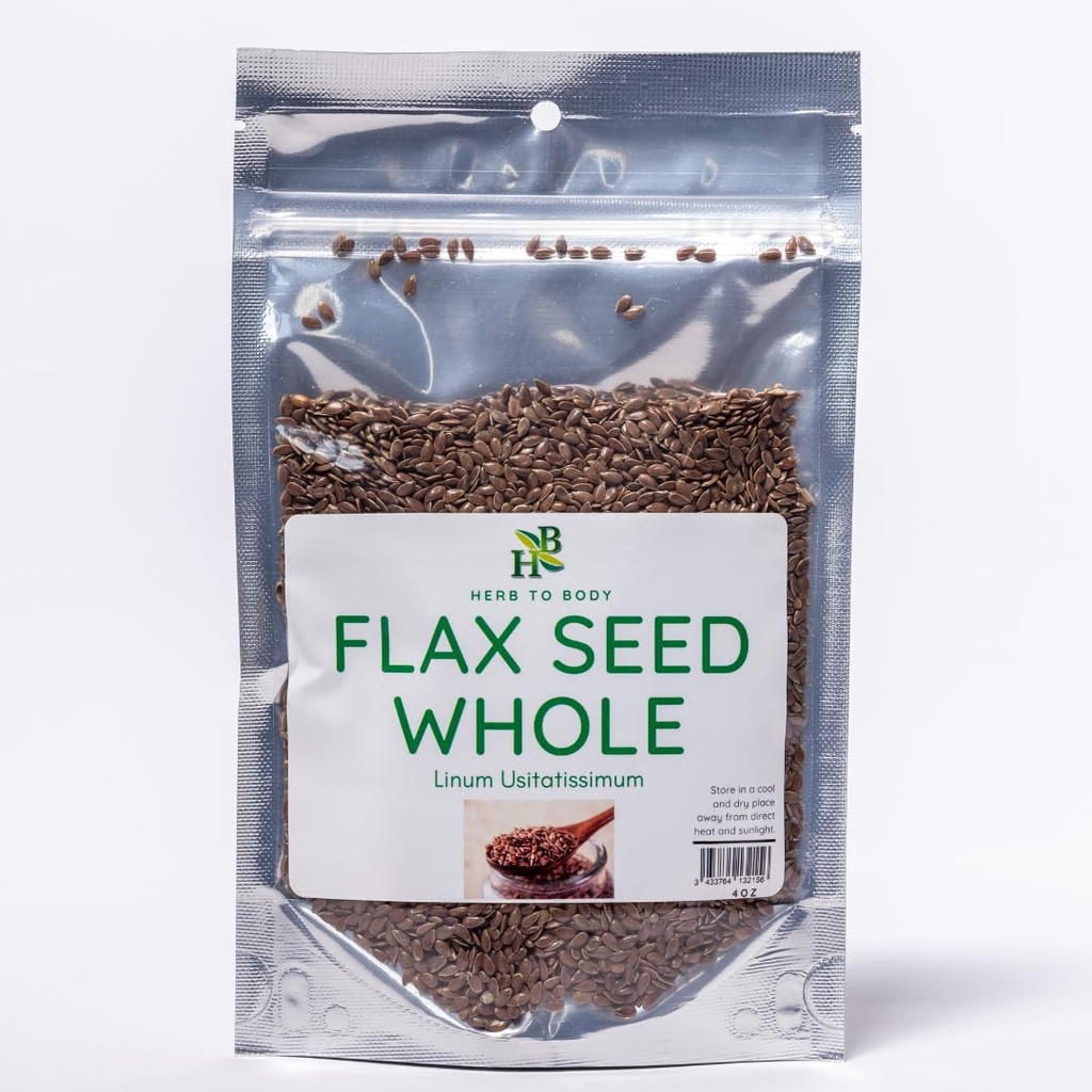Herb til kroppen Flax frø hele | Linum Usitatissimum | Wildcred | 4oz