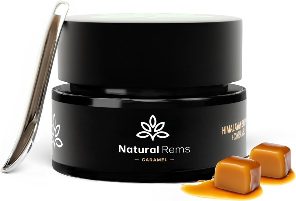 Naturlig Rems Caramael Flavored Organic Shilajit - ren Himalayan Organic - ren fulvic Acid Supplement - Shilajit energi og fokus Supplement - Holistisk helse...