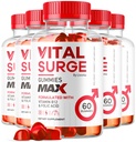 (5 Pakke) Vital Surge MAX, VitalSurge Gummies MAX for menn Støtte, 1050 MG Avansert Max Styrke Formula, VitalSurge MAX Mannlig ytelse, Vital SurgeMAX Mens Gummies
