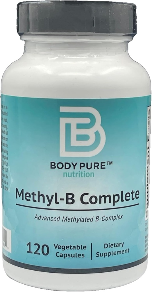 Body Pure Methyl-B Complete - essensielle metylerte B-vitaminer for energiproduksjon og total helse 120-kapsler