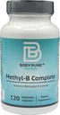 Body Pure Methyl-B Complete - essensielle metylerte B-vitaminer for energiproduksjon og total helse 120-kapsler