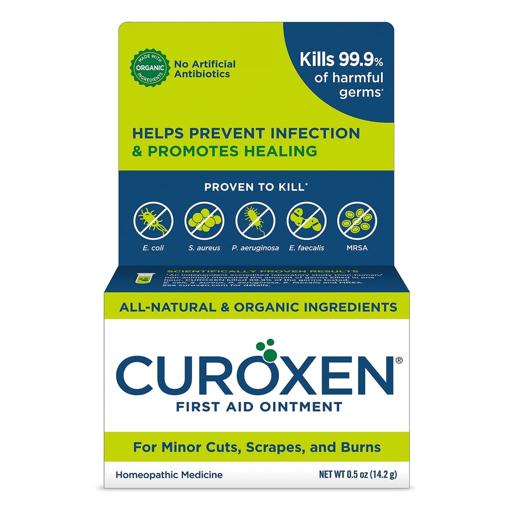 CUROXEN Førstehjelp Antibiotisk Ointment, 0.5oz | Naturlige og organiske ingredienser (0,5oz vertikal)
