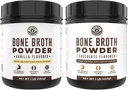 Venstre kyst ytelse Vanilla Bone Broth protein pulver, 16oz + sjokolade Bone Broth protein pulver 16oz