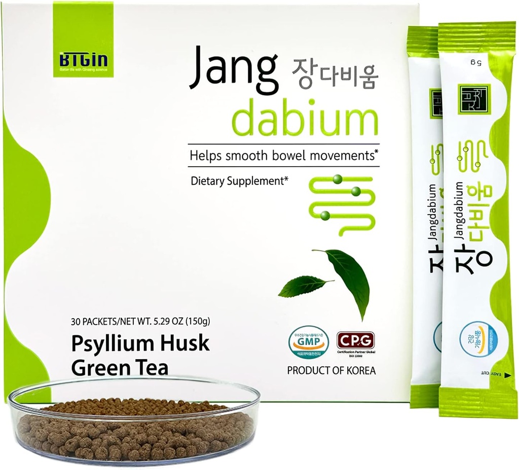 Psyllium Husk Fiber Fish Collage Alt-i-ett kosttilskudd for Digestive Helse, Colon renser for å støtte Digestrelief, Bedre Digestion, Jangdabium 30 Pakninger