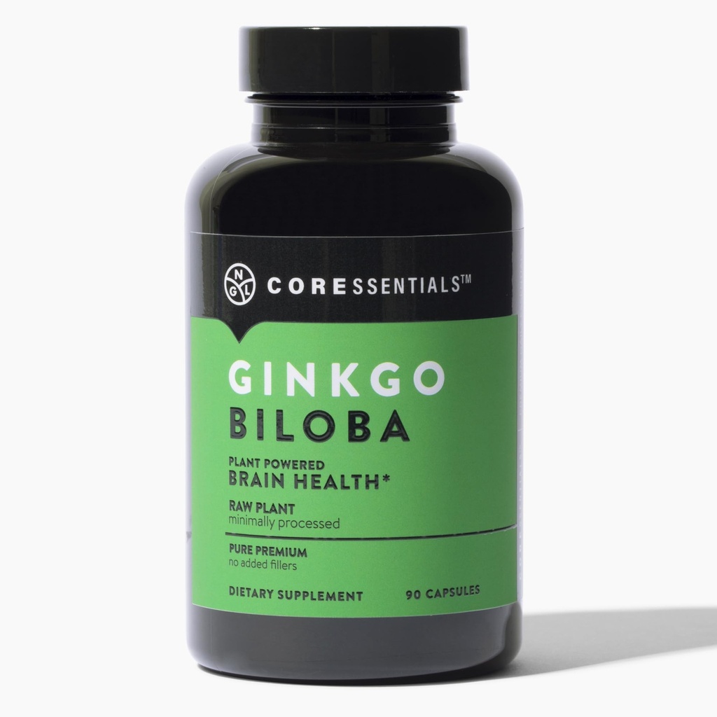 NGL Ginkgo Biloba - 90 Kapsler, Plant-drevet Hjerne Helse Supplement, ren premium Raw Plant Formula, Minimalt prosessert, Ingen tilsatt Fyllere