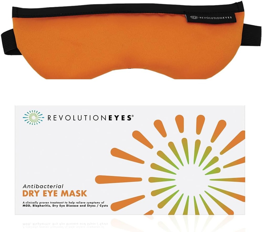 Revolusjonærer Heated Eye Compress - Moist Heat for tørr øye lindring, vaskbar, reusable og mikrobølgeovnbar Hot Eye Maske for MGD, Blefaritis Tørr Øye & Styes med sterile beskyttelse