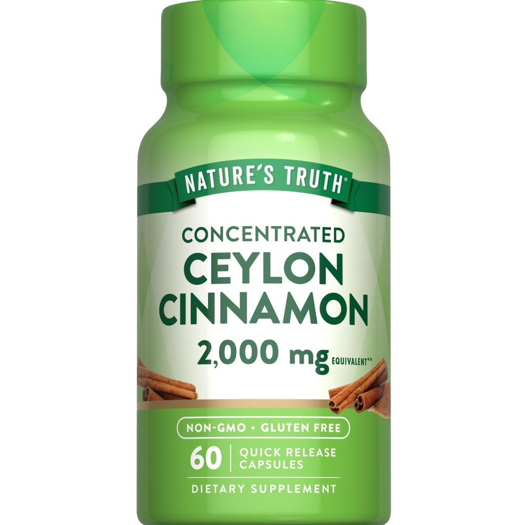 Naturens Sannhet Ceylon Cinnamon Pill Kapsler | 2000mg Ikke-GMO & Glutenfri Supplement
