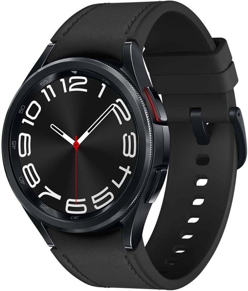 Samsung Galaxy Watch 6 Classic 43mm Smartwatch med roterende Bezel, Fitness Tracker, avansert søvn coaching, hjertemonitor - svart (fornyet)