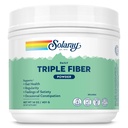SOLARAY Triple Fiber pulver - Daglig fiber Supplement for kvinner og menn w/Prebiotika - Gut Helse, Av og til, Digestiv Helsestøtte, Vegansk, Glutenfri, 30 Services, 14oz