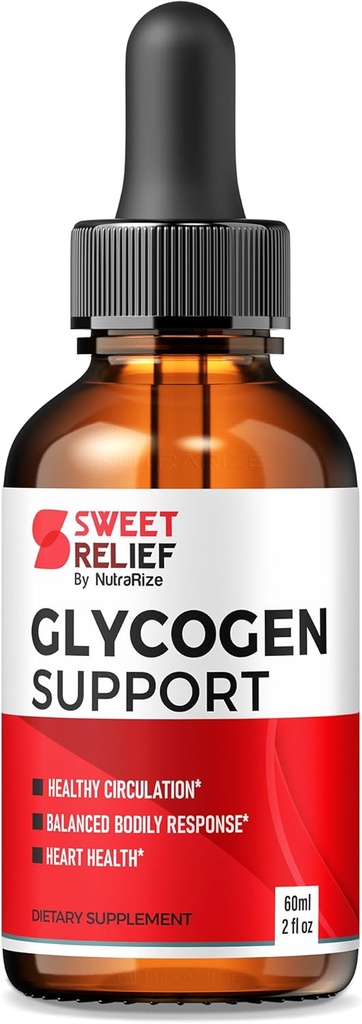 NutraRize Sweet Relief Glycogen & felles støttedråper, Sweet Relief Detox-støtte Cleanse Rense Renovering, Sweet Relief Hårprostata og Body Health for Fungus Advanced Support Formula (30 Serveringer)