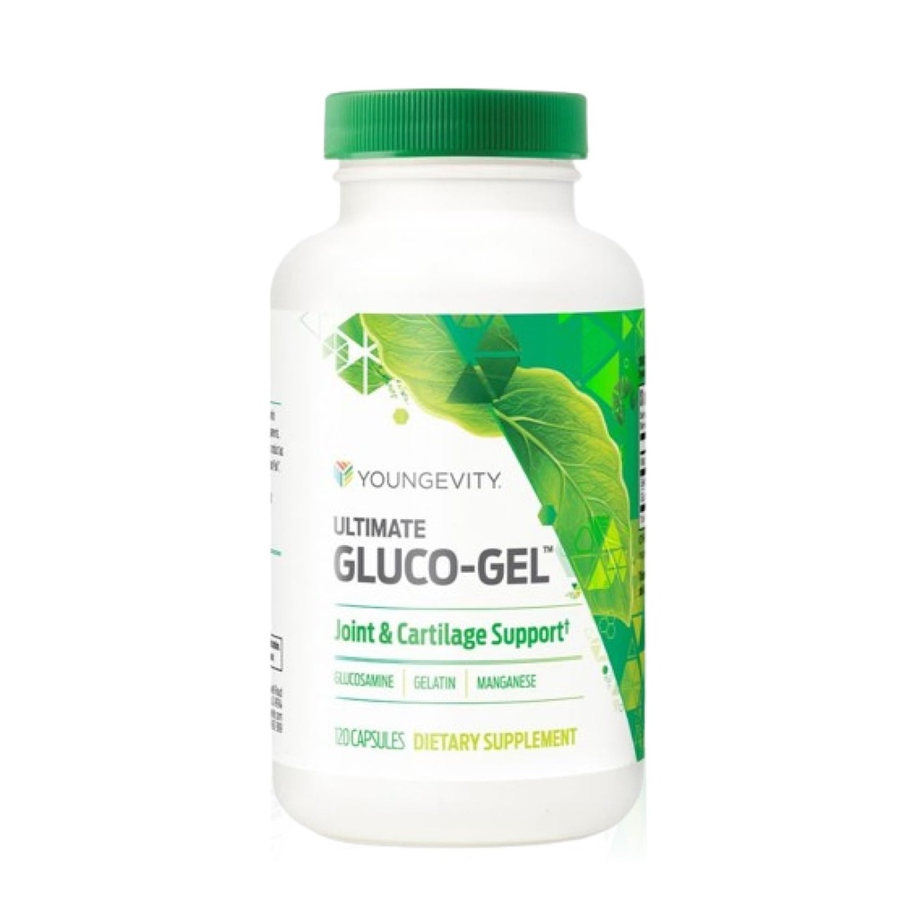Youngevity Ultimate Gluco-GelTM – Joint and Cartilage Support Supplement med glukosaminsulfat og Gelatin – 120 kapsler
