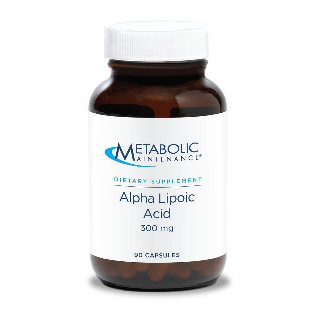 Metabolsk vedlikehold Alfa Lipoic Acid - 300mg ALA Supplement - Antioksidant støtte for nerve + lever helse (90 kapsler)