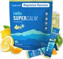 Nello Supercalm Drink Mix - Ashwagandha KSM 66, Magnesium Glycinate & L-Theanine Supplement, vitamin D3 - Ashwagandha Root Extract - Fokus og avslappende støtte (20 Reisepakker) - Lemon Lime