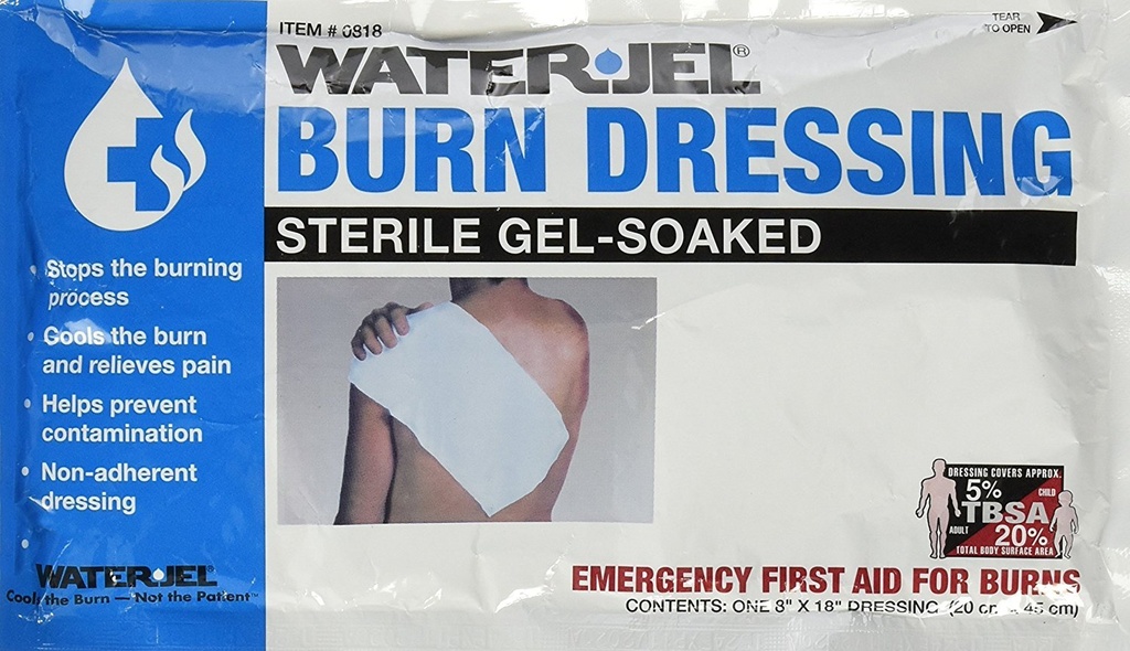 Vann Jel Emergency Burn Dressing, 8" x 18"